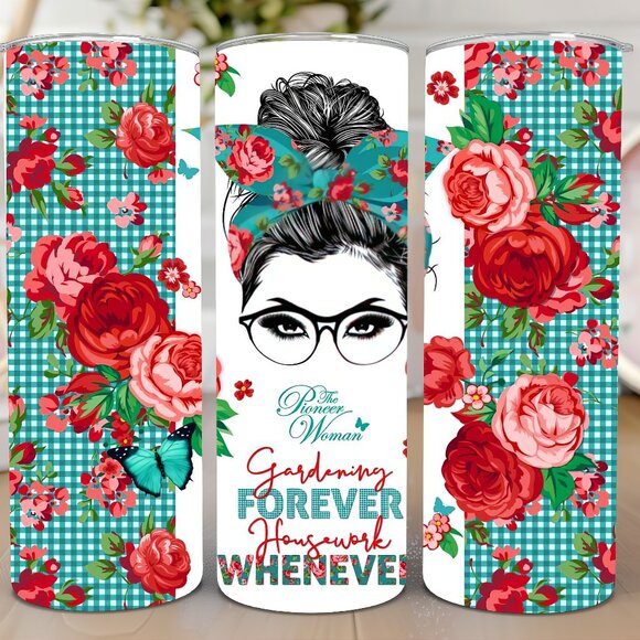 Pioneer Woman Inspired 20oz Tumbler Gardening - Picture 1 of 1